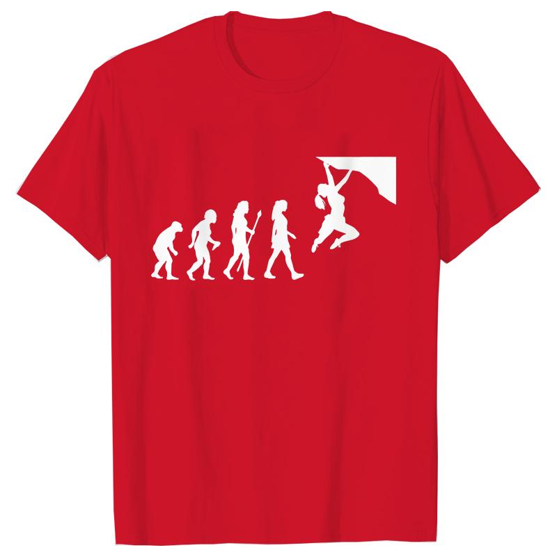 Evolution of Climbing T-shirts for Women Clothes Funny Tops T Shirt Female T-Shirt Gifts for Rock Climbers Short Sleeve Tees