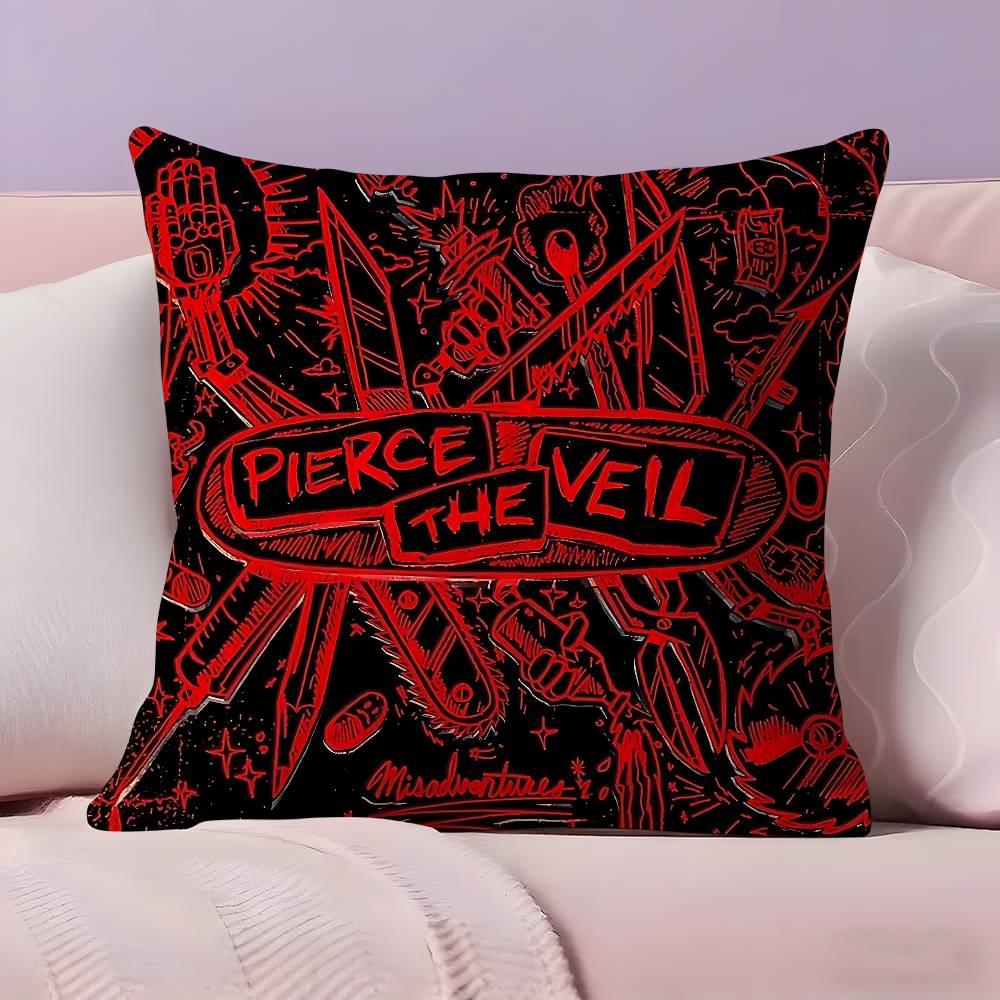 Federa per Cuscino American Rock P-Pierce The Veil Tessuto Ultra Morbido Delicato sulla Pelle Comfort come una Nuvola & Zip Nascosta