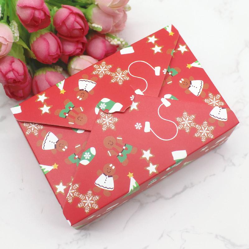 Zerong Ejewelry 10pcs Christmas Gift Package Box Paper White Jewelry Package Chocolate Party Suppiles Decoration