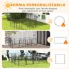 12-Panel Modular Dog Playpen, 80x100 Cm, Foldable, with Steel Door and 12 Pegs, Grey