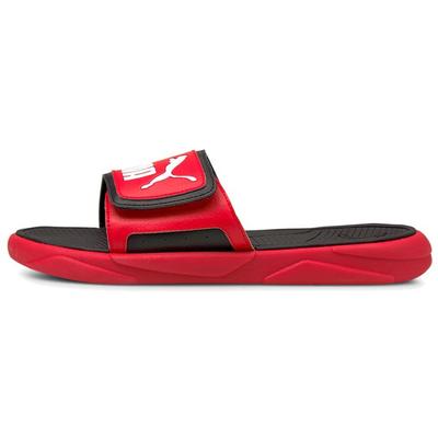 Sandalias Cómodas Royalcat Velcro Suela de Goma Sandalias Tipo Slide Sandalias Unisex Negro Rojo 372280-07