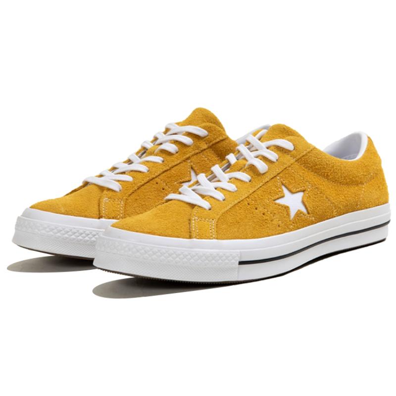 Converse One Star Ox Non-slip Wear-resistant Lightweight Low-top Board Shoes Unisex Yellow