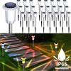 6PCS Solar Powered Stainless Steel Garden Lights Waterproof Outdoor Pathway Lighting Auto On/Off Landscape Yard Decor Solar Power