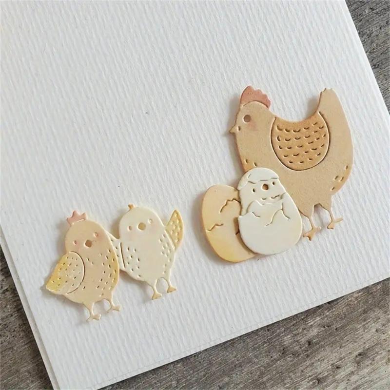 Metal Cutting Dies Easters Chicken Die Cuts Templates Molds Embossing Stencils for Album Scrapbooking Paper Decoration