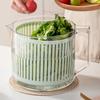 Drain and Spin Dryer Vegetable Washing Basin Plastic Fruit  Manual Spin Basket  Vegetable Washing