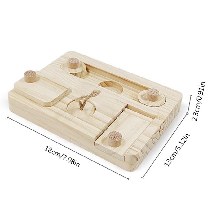 Rabbits Wooden Feeder Board Guinea Pigs Chinchillas Treats Dispenser Pet Supply