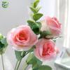 Głowy sztuczny kwiat jedwabna róża biały liście eukaliptusa bukiet piwonii sztuczny kwiat na stół weselny Party wazon Home Decor