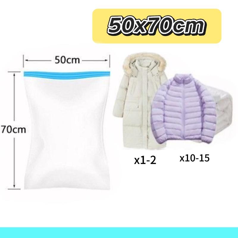 Reusable Travel Roll-Up Vacuum Storage Bag for Clothes Travel Packing Space Saver Bags for Suitcases & Home Organization