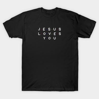 Asian Size Cotton Unisex Tshirt Print T-shirt Jesus-Loves-You T-shirt No-Cut Print Regular Fit
