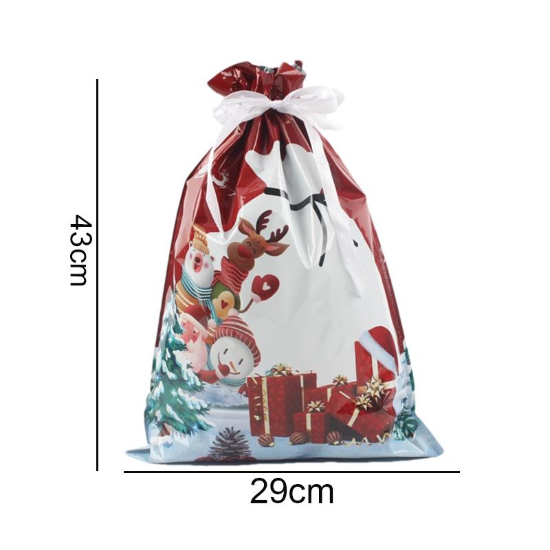 Christmas Gift Bags Large Capacity Merry Christmas Drawstring Gift Packaging Bags 2025 Navidad Party Candy Cookie Wrap Pouch
