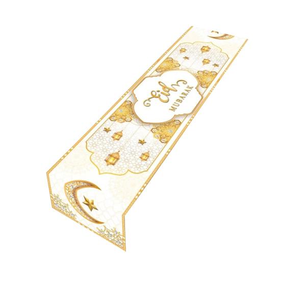 Table Runner Ramadan Decoration Super Soft Wear Resistant Extra Long Dinning Table Cover Ornament Mubarak Party Supplies