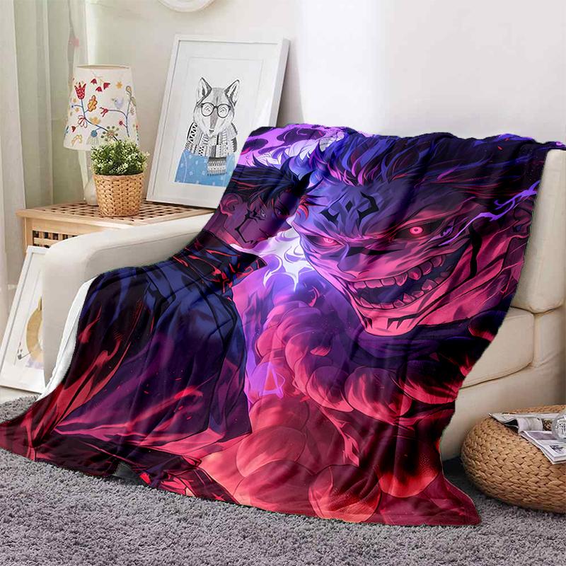 3D Cartoon Jujutsu Kaisen Anime Itadori Yuj Blanket,Soft Throw Blanket for Home Bedroom Bed Sofa Travel Picnic Office Cover Kids