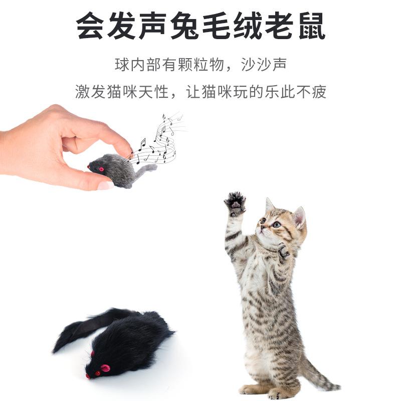 1 pezzo Giocattoli per Gatti Topi Topo Finto Giocattolo per Gatti Topi con Coda Lunga Morbido Giocattolo in Vera Pelliccia di Coniglio per Gatti Ratto Peluche Giocattolo da Gioco da Masticare Forniture per Animali Domestici