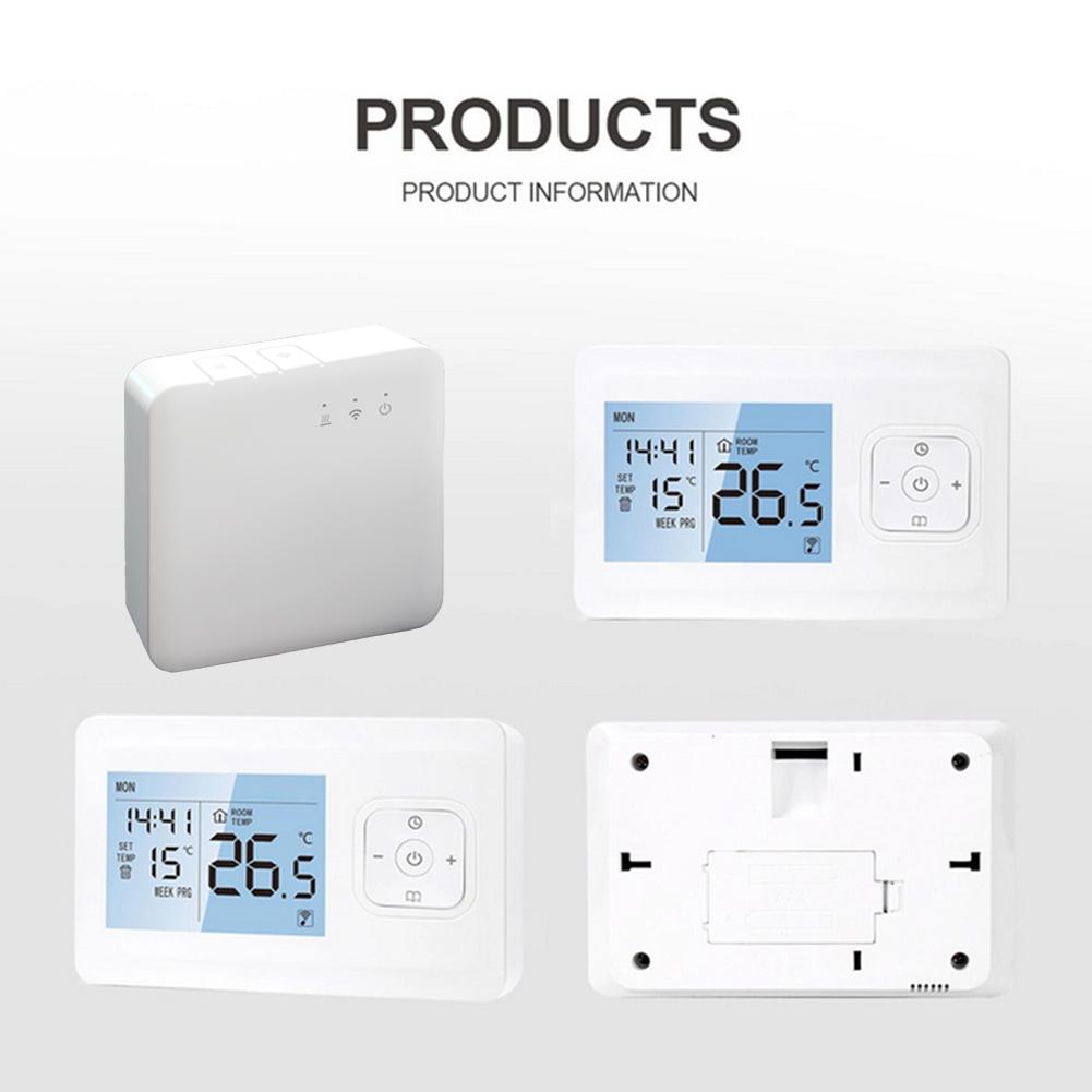 WIFI Connected Programmable Thermostat for Gas Boiler Systems Touch Button Control and Child Lock Functionality