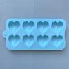 8-Holte Diamant Hart Siliconen Vorm voor Bakken Anti-Aanbak Valentijnsdag Chocoladevorm 3D Diamant Hartvormige Snoep IJsblokjesvorm Zeepmaakvorm