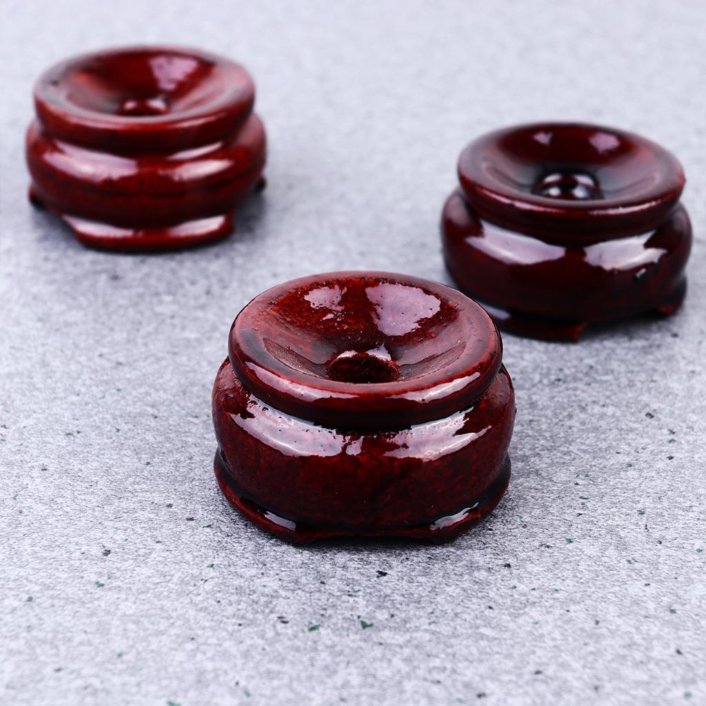 3Pcs Crystal Ball Wooden Bases Vintage Glass Ball Holder Size 3 DIY Display Stand Decorative Supplies for Round Balls