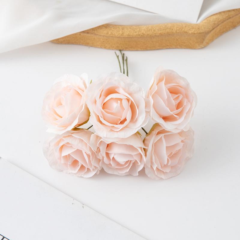6/18Pcs Artificial Flower Silk Carnation Outdoor UV Protection Wedding Bridal Bouquet Christmas Diy Home Decortion Scrapbooking