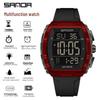 Sanda Men's Sports Watch - Luminous, 50M Waterproof, Electronic, Countdown Timer, Alarm, Calendar, Multifunction.
