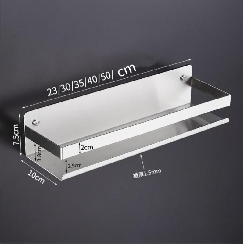 Koupelnová police Nerezová ocel Čtvercové rohové police Držák na ručníky Držák na šampon do sprchy Kuchyňský stojan na koření