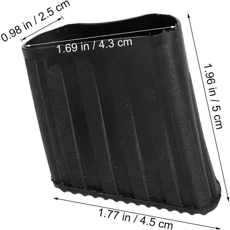 ABKP-Ladders Foot Caps 4Pcs 25X43mm Non-Slip Rubber Protective Covers For Carpets For Floors Tiles Replacement