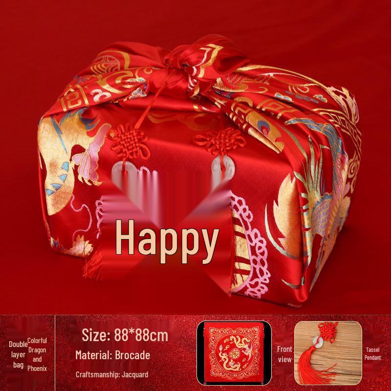 

Приданое невесты: Креативное красное лоскутное одеяло и салфетка для умывальника для свадебного торжества