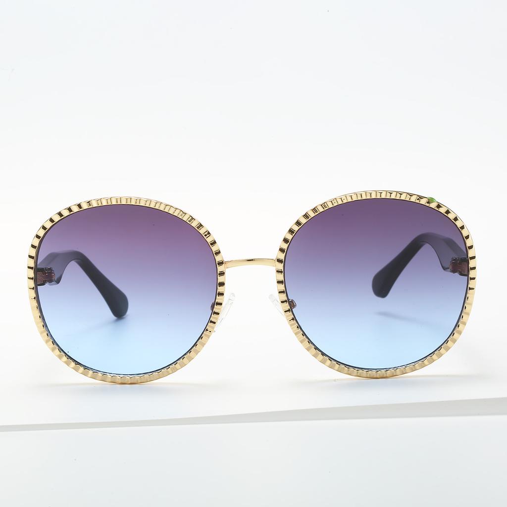 Retro Oval Metal Sunglasses For Women Luxury Fashion Brand Female Sun Glasses Unisex Stylish Shades Uv400 Designer Sunglasses