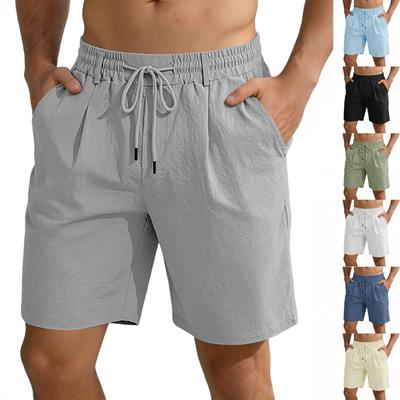 Men's Casual Cotton And Linen Loose Five-inch Shorts - Men's Breathable Sports Shorts