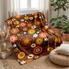 Red and Pink Floral Pattern Theme blanket Lightweight Warm Flannel Blanket Decorative Throw Blanket for Home Decoration