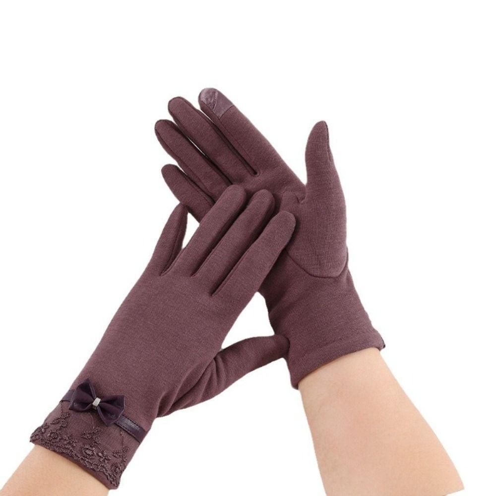 Thick Plush Women Gloves Touch Screen Furry Warm Mitts Durable Full Finger Mittens  Women