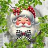 Santa Claus Christmas Metal Wall Art Vintage Iron Sign Indoor Outdoor Holiday Decor