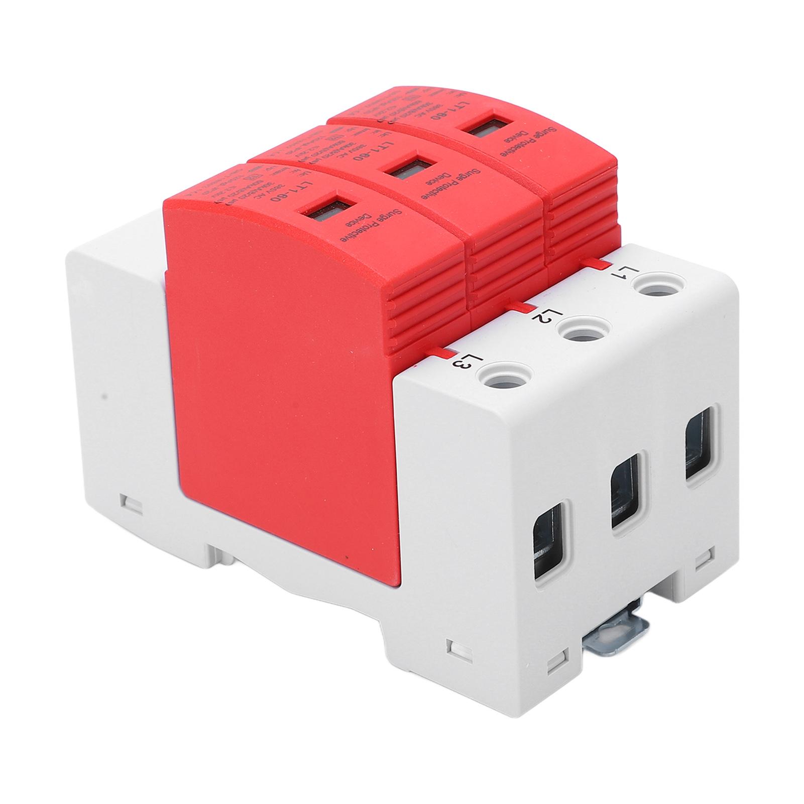 

3P Захисний пристрій від перенапруги, розрядник, захист від перенапруги, 36 мм, кріплення на рейку 385 В змінного струму