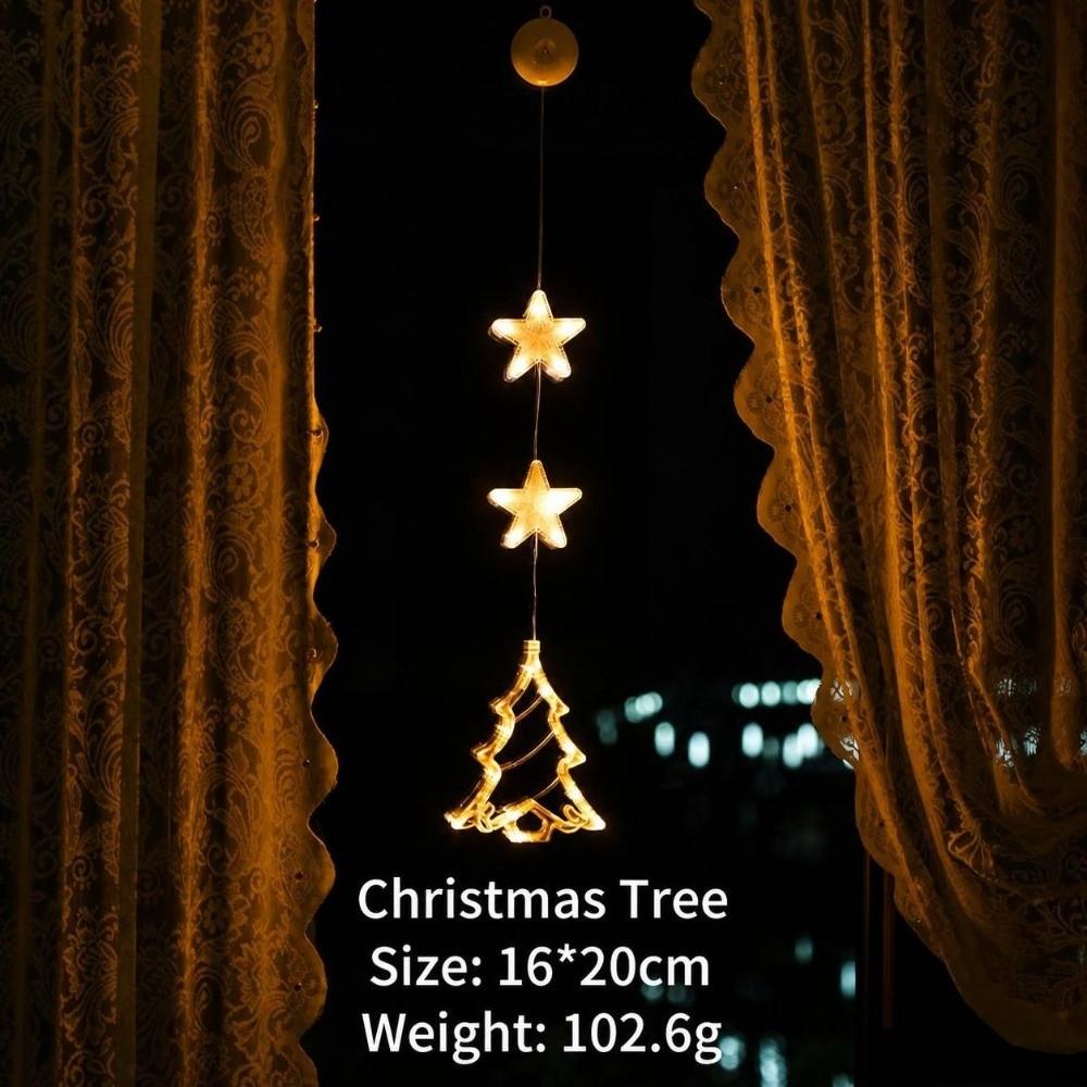 Elk/Snowflake/Bell/Snowman Christmas Hanging Light Christmas Window Lights Christmas Decoration