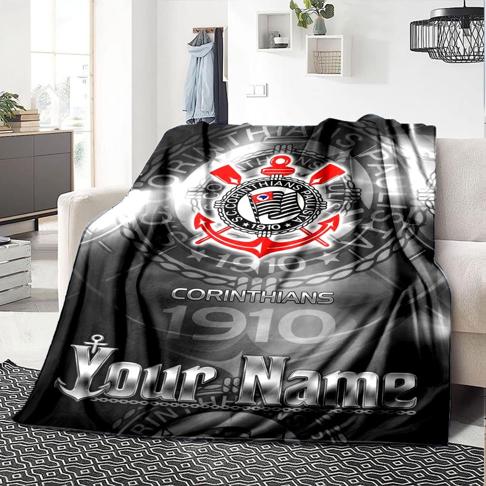 Name Custom Corinthians Print Flannel Blanket High Quality Warm Comfortable Cover for All Seasons Perfect for Gifts Home Decor