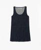 Plack Woman Pleated Denim Dress Deep Indigo