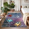 Anti‑Slip Crystal Velvet Floor Rug, Among Us Design Carpet for Indoor Living Bedroom Home Decoration
