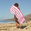 Personalized Striped Beach Towel Custom Name/Logo Oversized Microfiber Towel Summer Party Gift for Beach Swimming Bath Sports