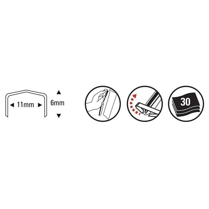 Agrafeuse de bureau - BOSTITCH - B8 - Couleur Bleu - Compatible agrafes stcr211506z - Ote-agrafes inclus