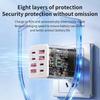 4USB+4PD 240W GaN Charger Plug 8 Ports USB C Charger for Huawei/Xiaomi/Samsung