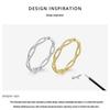 Avle European & American Hot-Selling S925 Sterling Silver Platinum-Plated Hollow Fashion Ring Bracelet for Women