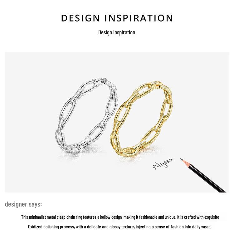 Avle European & American Hot-Selling S925 Sterling Silver Platinum-Plated Hollow Fashion Ring Bracelet for Women