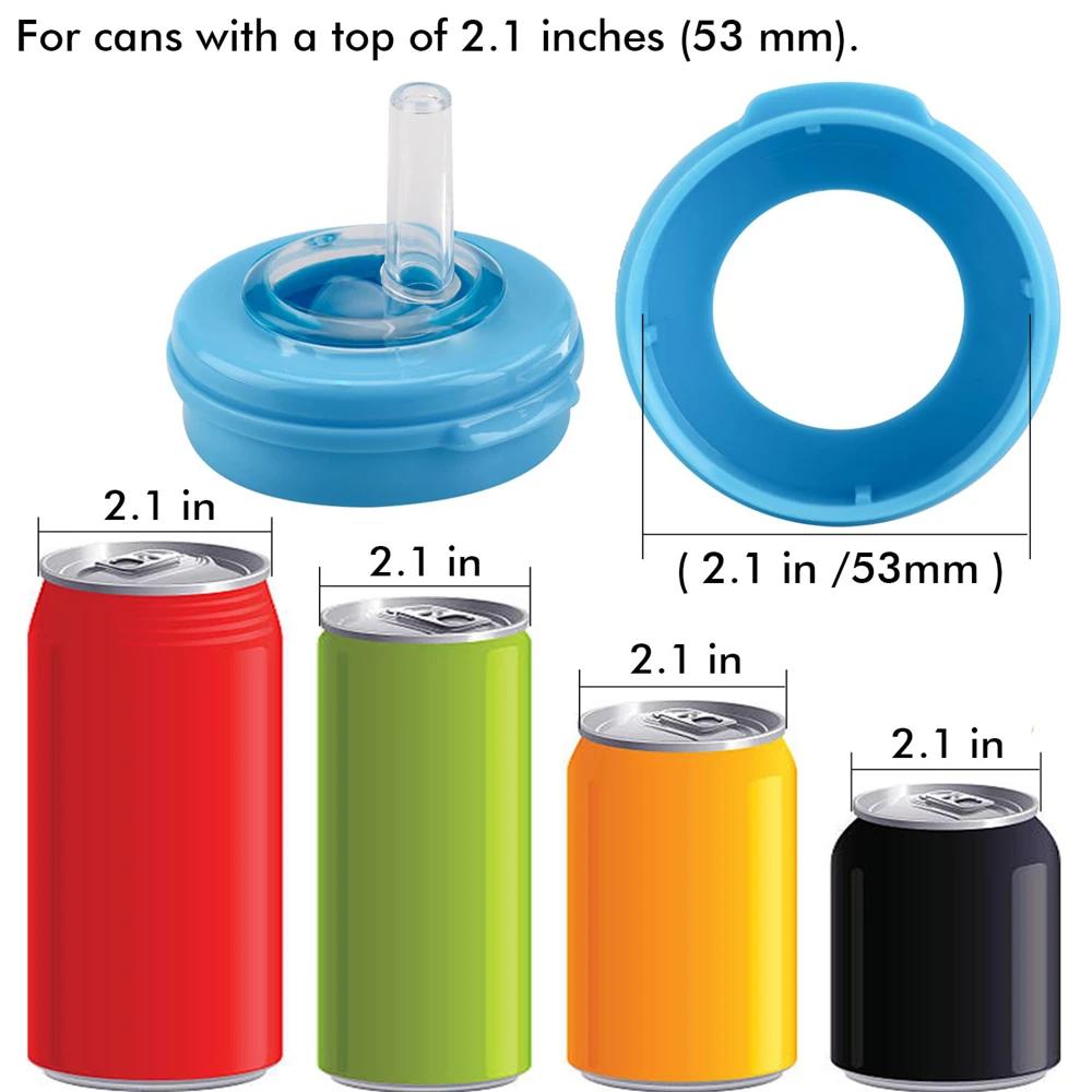 1pc Leak-proof Reusable Soda Can Lids With Straw Durable Eco-friendly Drink Lids For Outdoor Picnic Camping Party
