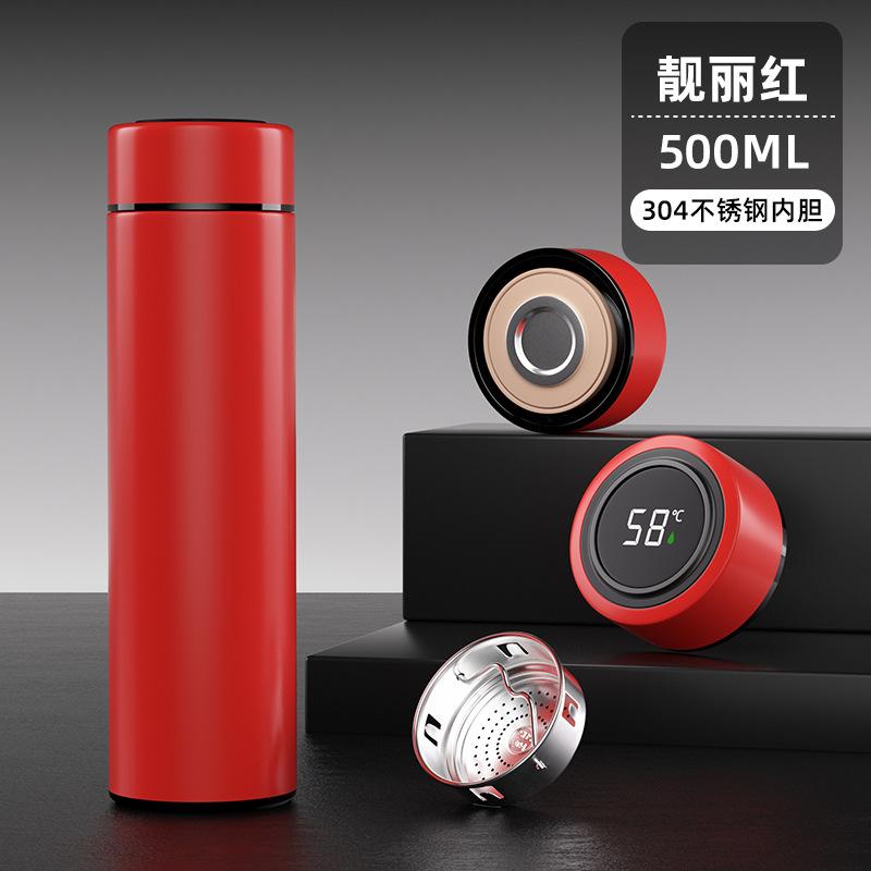 Stainless Steel Intelligent Temperature Measurement Thermos Cup with Tea Leak Portable Home Business Water Cup Gift Customized Cup