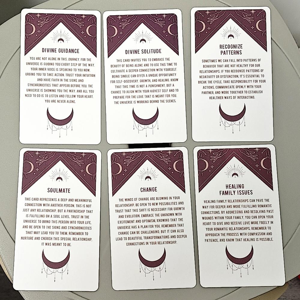 10.3*6cm Cosmic Connections Oracle Deck 54 Pcs Oracle Cards Inspired By The Universe for Love & Relationship