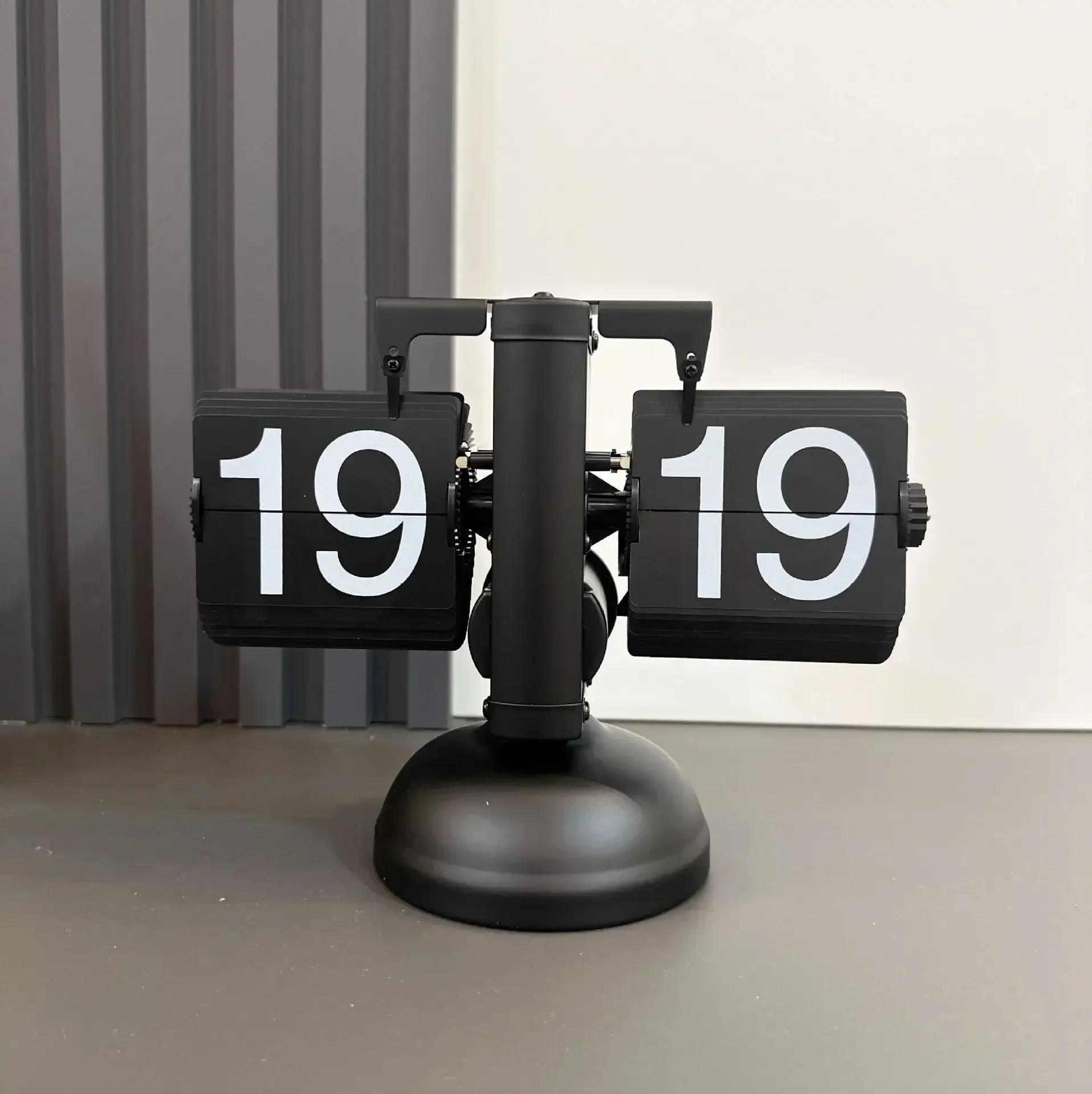 

Перекидные часы, винтажные настольные часы, ретро-перекидные часы - часы с питанием от батареек и внутренним механизмом, простой декор для дома и офиса