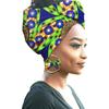 African Print Women Head Bandana Cotton With Matching earring Balaclava Headscarf Bandana Mujer Headband Set Hair Accessories