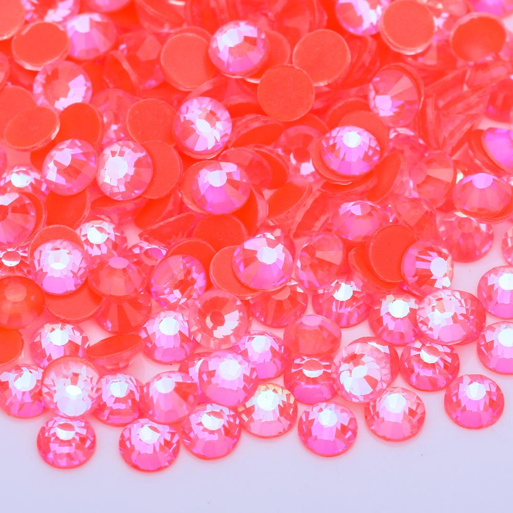 Diamante Fluorescente Morbido Vetro Aurora Strass al Vetro Neon, Gioielli Luminosi per Nail Art Accessori per Unghie Cellulari