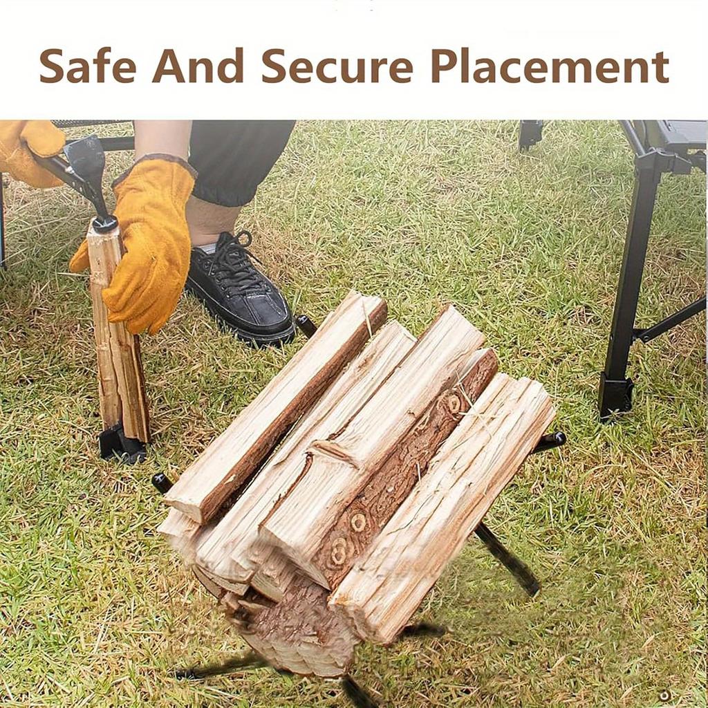 Heavy Duty Iron Wood Splitter Manual Wedge Easy Wood Splitting for Camping Outdoor Activities And Home Gardens
