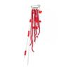SHIXIN Exaggerated Red Crystal Bead Brooch Women Punk Long Tassel Chain Heart Pendant Brooch Suit Decoration Jewelry Accessories