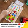 LiKee No-Lose-Parts Wooden Color Matching Slide Puzzle for 3+ Years Old, Montessori Learning Toys for Toddlers Fine Motor Skills, Board Games for