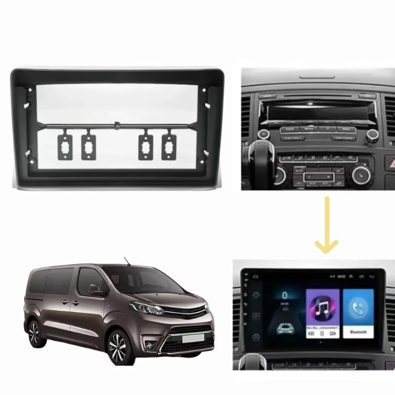 9inch 2din Car Radio Fascia Frame Adaptor For VW Transporter T5 Caravelle Multivan 2008-2015 Dash Panel Trim Kit